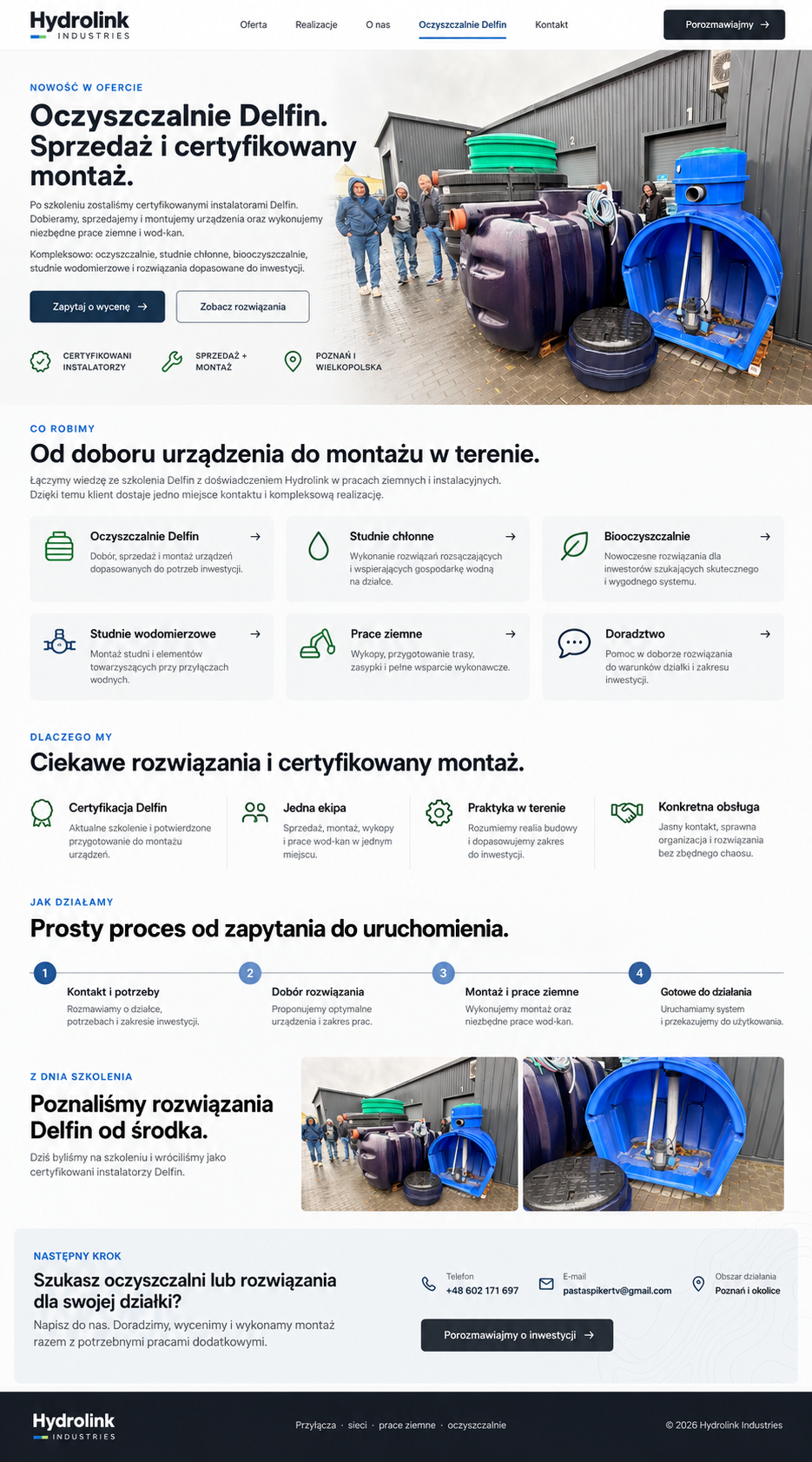 Urządzenia Delfin i uczestnicy szkolenia &mdash; kadr z przekazanego materiału.